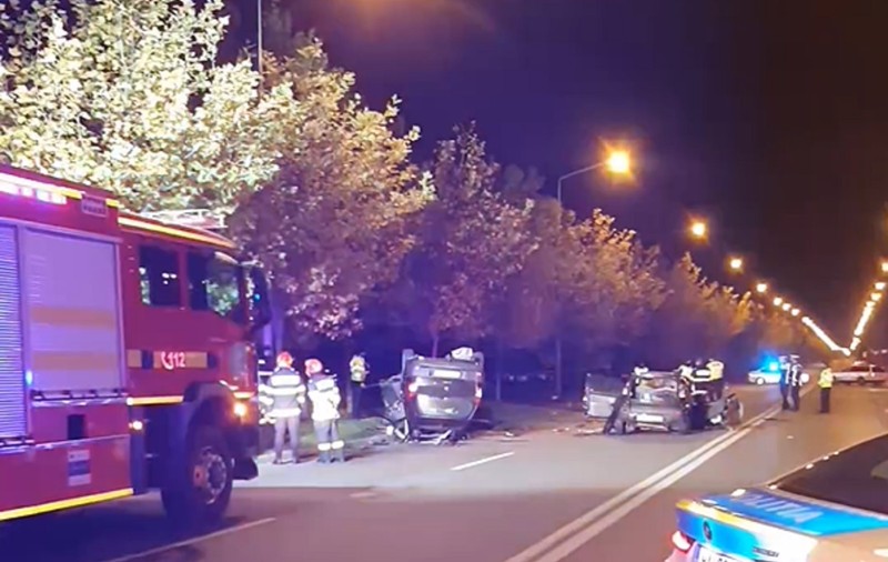 Cinci oameni, încarcerați într-un accident cu șapte răniți, pe Șoseaua Gării Cățelu din București. VIDEO