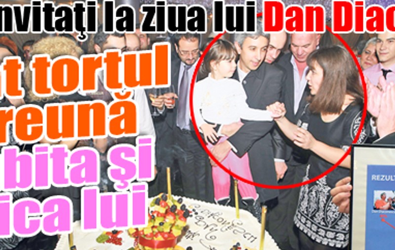 300 de invitaţi la ziua lui Dan Diaconescu: A tăiat tortul cu iubita şi cu fiica lui