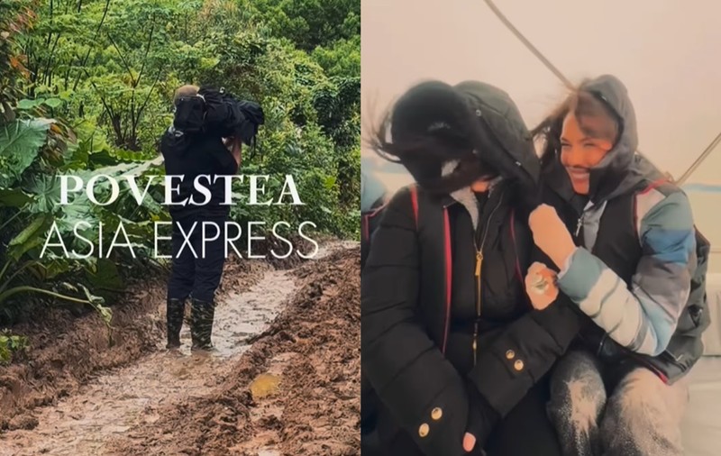 Imagini din culisele Asia Express 2025, care începe la toamnă. Cameramanii filmează din noroaie, iar Irina Fodor înfruntă ploaia și vântul