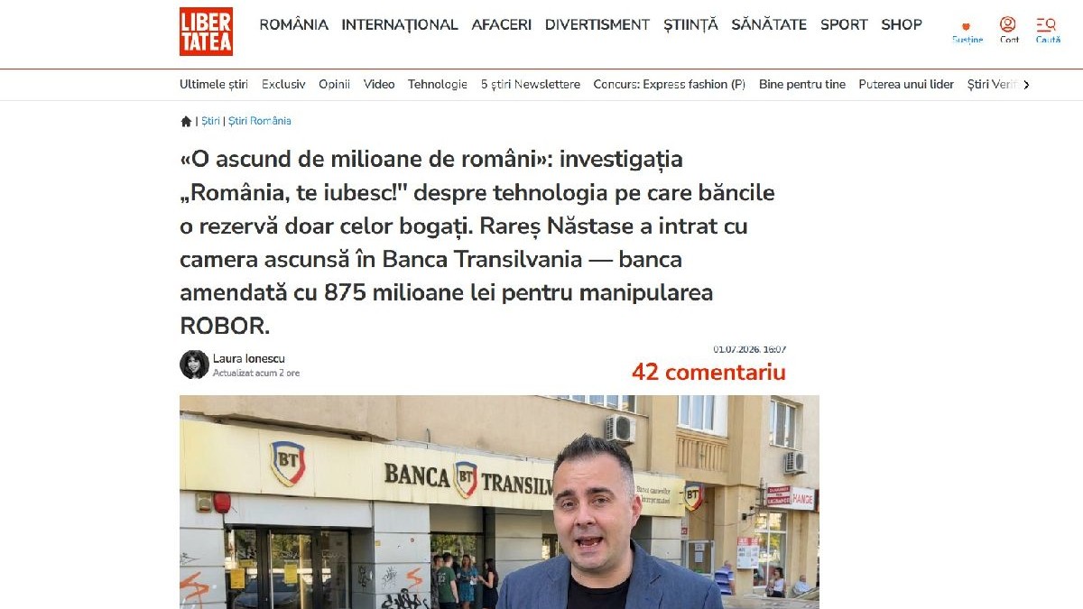 Frauda online care folseste imaginea Libertatea