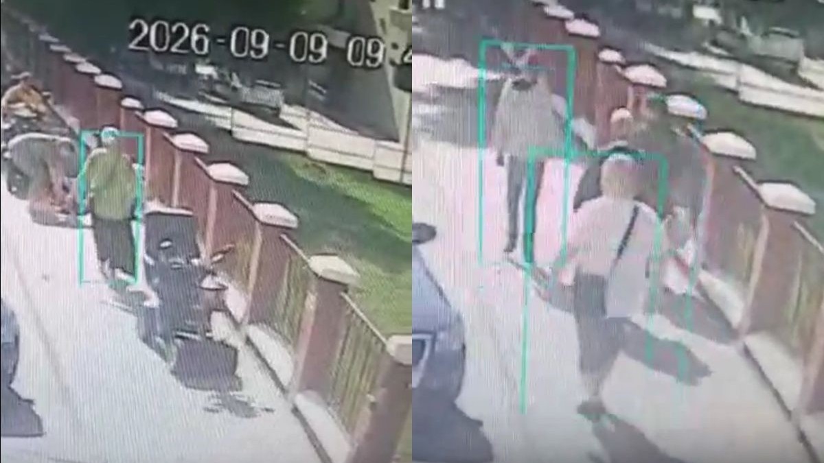 Un pensionar a fost lovit pe trotuar de o femeie care conducea un triciclu electric. Sursă foto: Captură video Prima TV.