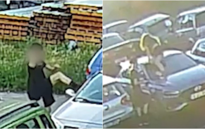 Adolescenți surprinși de camerele de supraveghere în timp ce aruncau cu pietre în mașini și se urcau cu picioarele pe ele, într-o parcare din sectorul 4 din București. Daniel Băluță: „Nu este un incident izolat” | VIDEO