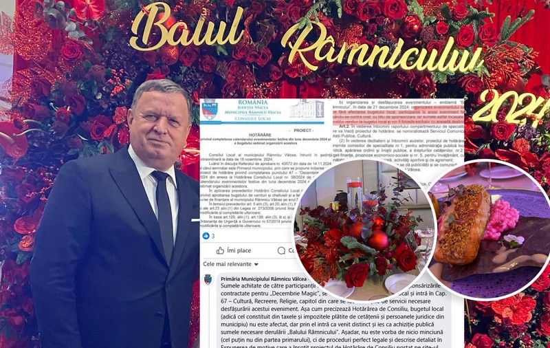 Ingineria financiară prin care Primăria Râmnicu Vâlcea a organizat evenimentul-emblemă „Balul Râmnicului”. Ce sume au încasat Florin Ristei și Diana Matei