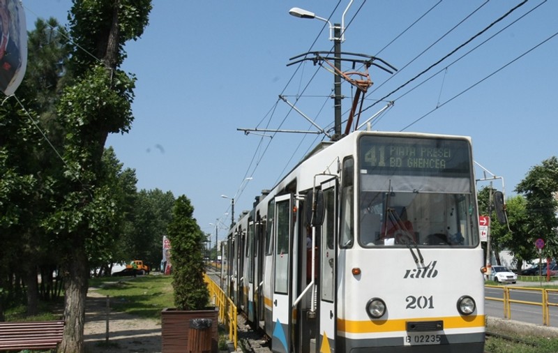 Accident pe linia tramvaiului 41 din Bucureşti