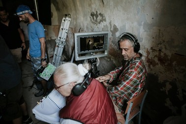 Regizorul Toma Enache, în timpul filmărilor