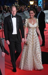 Ducesa de Cambridge, la brațul prințului William, soțul ei, la Premiile BAFTA
