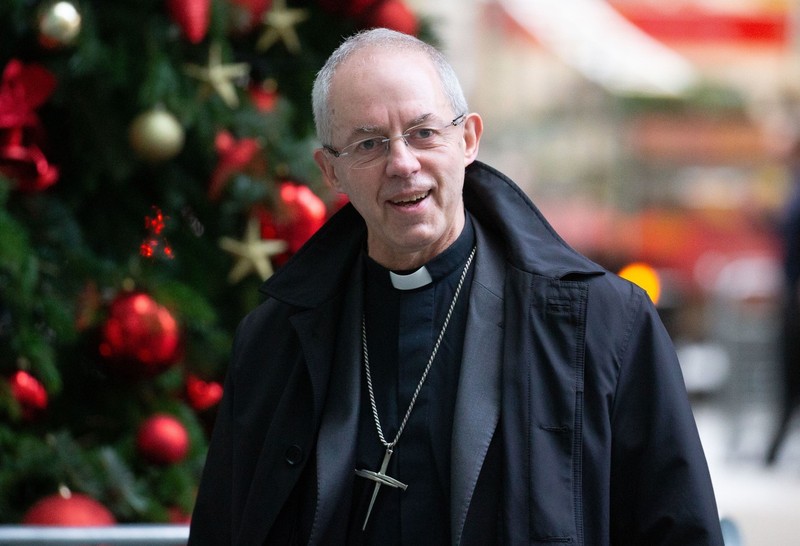 Archbishop of Cantebury, Justin Welby, arrives for 'The Andrew Marr Show' at the BBC Studios. The Andrew Marr Television Show, London, UK-2 Dec 2018,Image: 399795139, License: Rights-managed, Restrictions: , Model Release: no