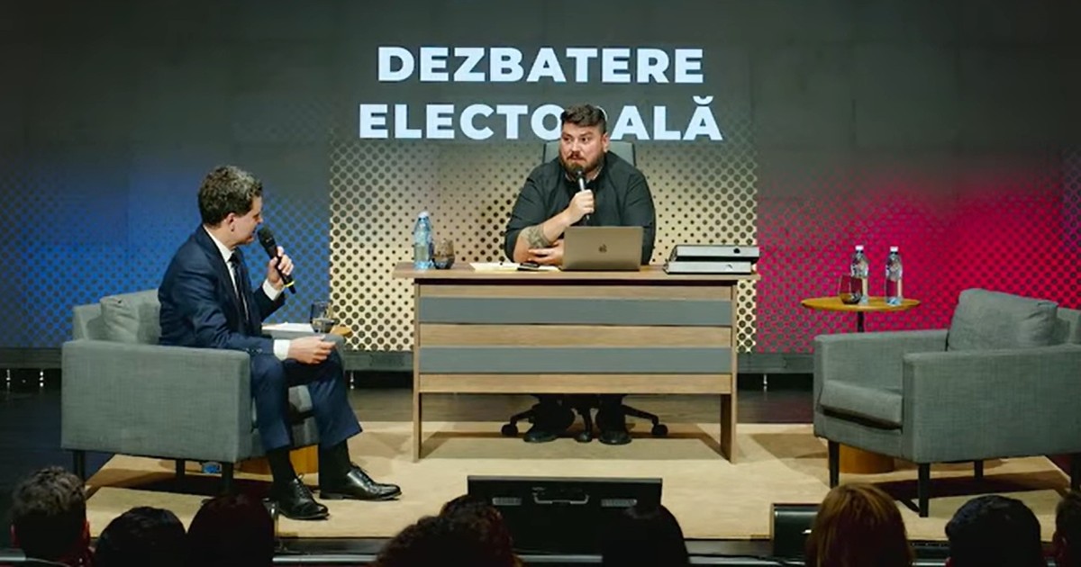 Cosmin Nedelcu (Micutzu) și Nicușor Dan la dezbaterea online de pe YouTube la care George Simion nu a fost prezent
