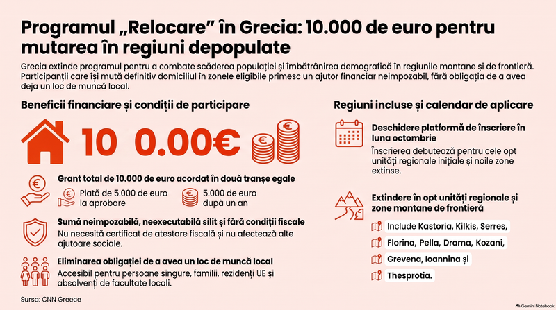 Programul de relocare în Grecia / Imagine generată cu AI