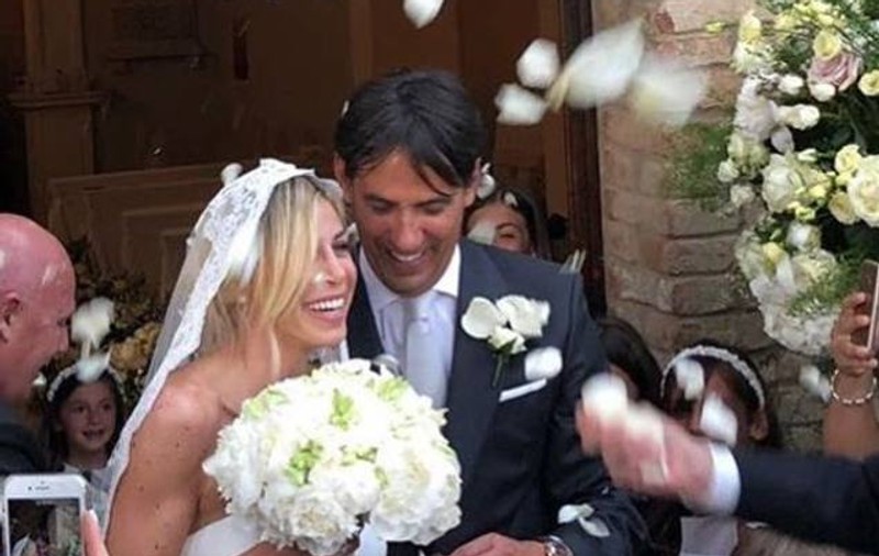 Simone Inzaghi s-a însurat. Antrenorul de la Lazio Roma este la a doua căsnicie / GALERIE FOTO