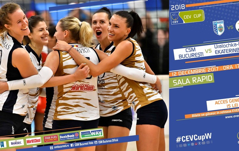 CSM București - Uralocika Ekaterinburg, în 16-imile CEV Cup la volei. ”Tigroaicele” au pierdut meciul tur / VIDEO