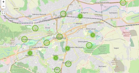 Harta senzori Cluj-napoca