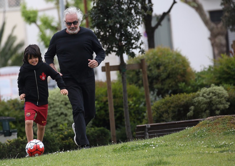 EXCLUSIVE: Flavio Briatore with his wife Elisabetta Gregoraci and his son Nathan Falco in Forte dei Marmi (Lucca, Italy). 01 May 2017 Pictured: Flavio Briatore, Elisabetta Gregoraci, Nathan Falco. Photo credit: MEGA TheMegaAgency.com +1 888 505 6342 May 1, 2017 *** Local Caption *** MEGA32661_021