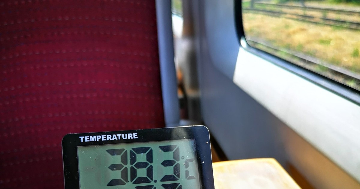Temperaturi uriașe în tren, fără aer condiționat