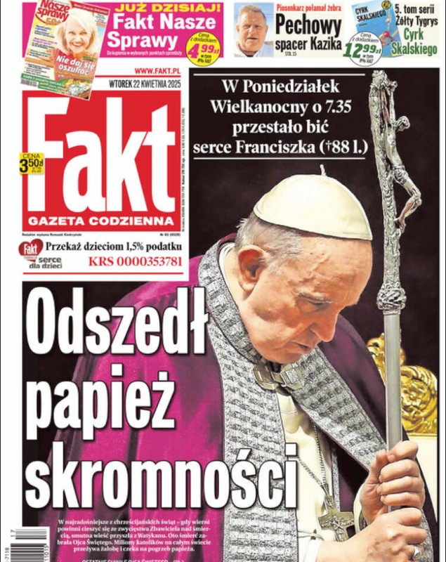 Titluri uriașe și imagini emoționante: cum au anunțat marile ziare ale lumii moartea Papei Francisc