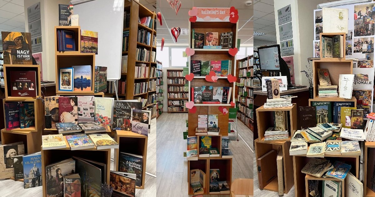 rafturi cu cărti la Biblioteca Judeteana Harghita