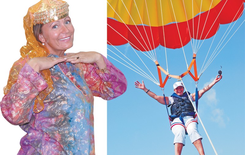 Matilda Pascal-Cojocăriţa a sărbătorit 50 de ani făcând parasailing
