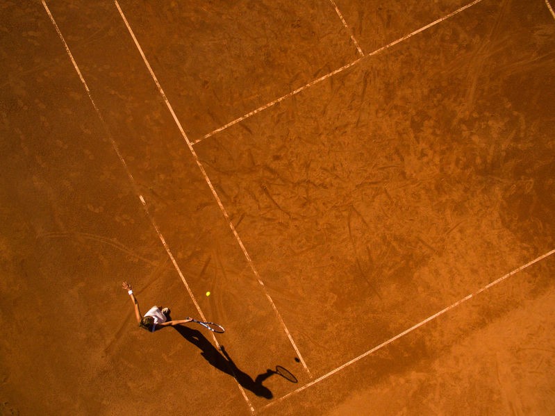 Tipuri de teren de tenis - teren pe zgură