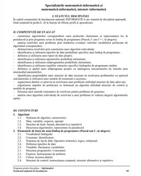 Programa informatică Bac 2021 - mate-info