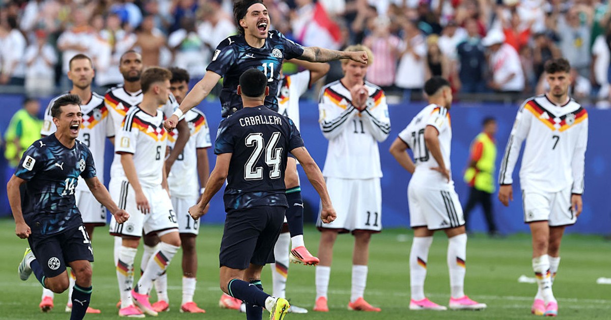 Jucătorii Paraguay-ului se bucură după ce au eliminat Germania la Cm 2026.