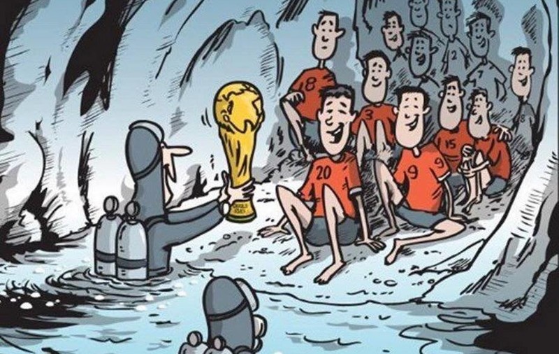 FIFA i-a chemat pe copiii blocați în peștera din Thailanda la finala Cupei Mondiale