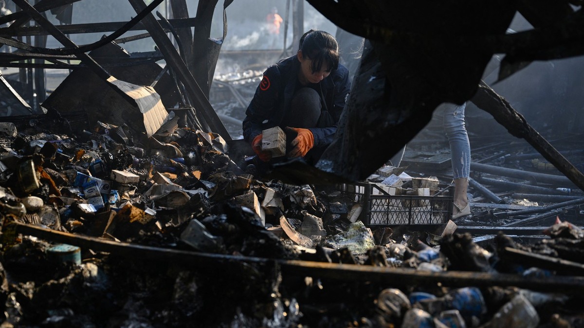 Piață din Kiev atacată de ruși Foto: Profimedia