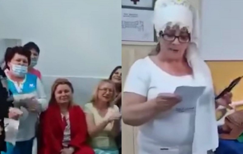 VIDEO VIRAL | Cadre medicale de la Botoșani și pacienți cu COVID-19 s-au filmat în timp ce cântă într-un salon al spitalului: „Hai, hai, cu salvarea, hai. Aici noi ne-am cazat, chiar nimic nu am mâncat”