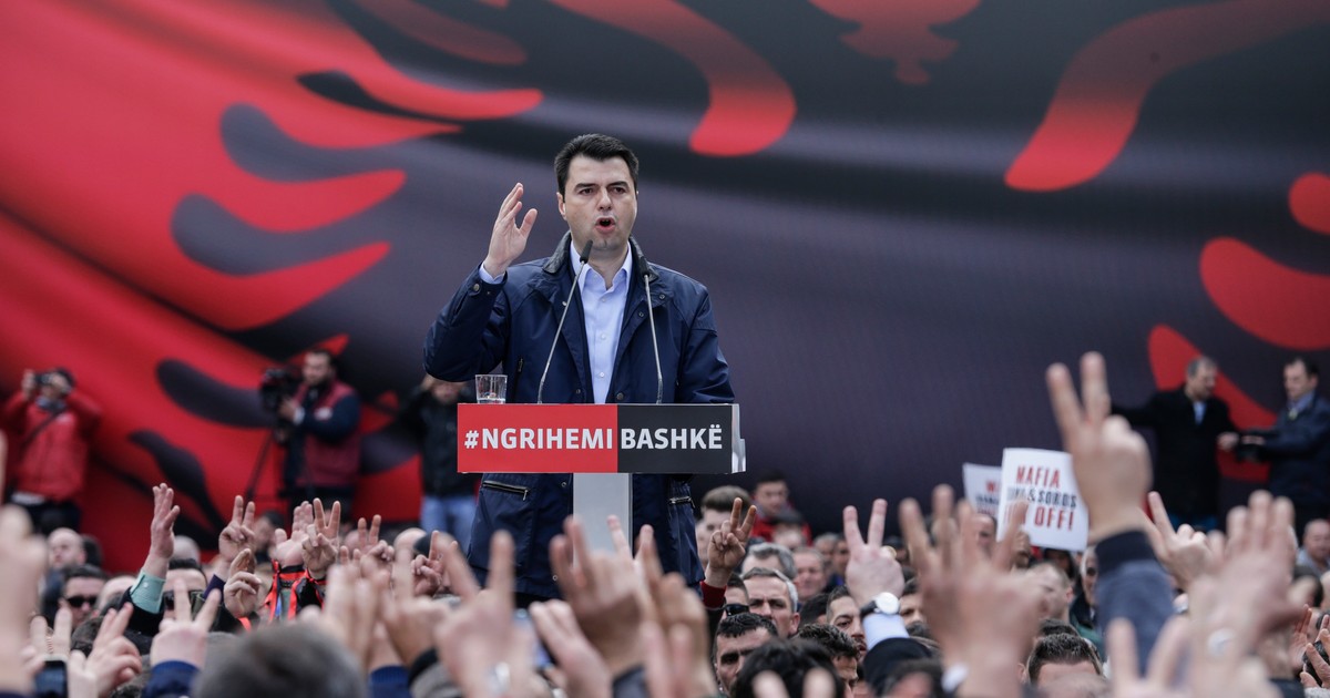 Basha, liderul principalului partid de opoziție din ALbania, la proteste