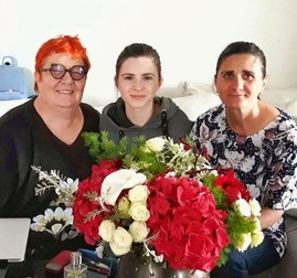 Cristina Ciobănașu alături de cele două mame