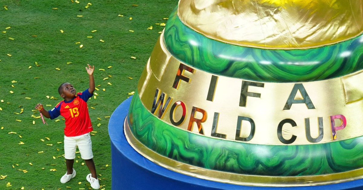 The brother of Lamine Yamal of Spain, Keyne, on the pitch after the match Spain v Argentina, 2026 FIFA World Cup, Final, Football, New York New Jersey Stadium, East Rutherford, New Jersey, USA - 19 Jul 2026,Image: 1117571104, License: Rights-managed, Restrictions: , Model Release: no