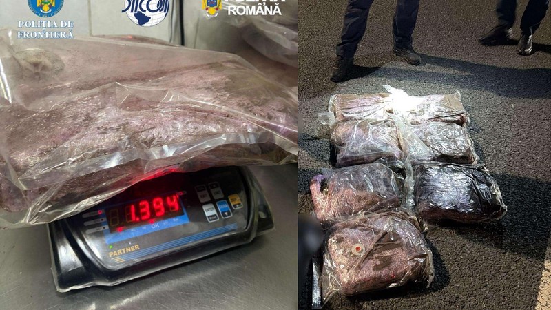 7 kilograme de canabis, in pungi vidate, găsite în bagajul unui tânăr de 21 de ani