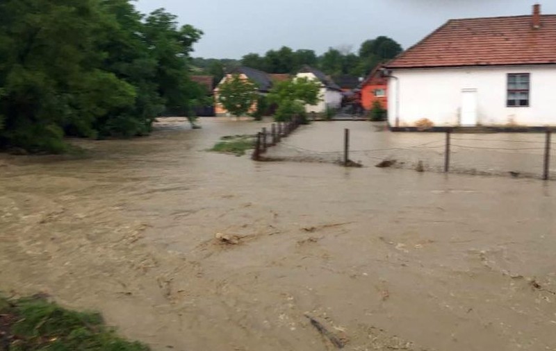 Ploile au făcut prăpăd în județul Sibiu! Locuințe inundate și drumuri blocate de ape