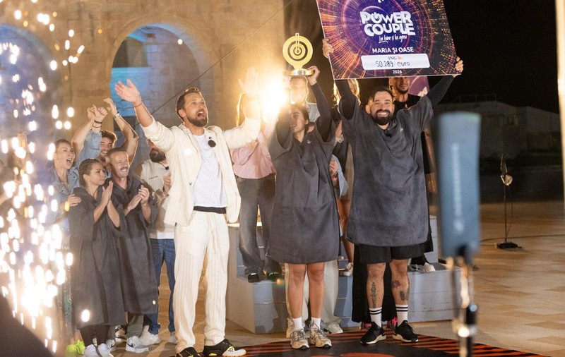 Oase și Maria Pitică au câștigat Power Couple România 2026. Câți bani au primit în finala emisiunii de la Antena 1