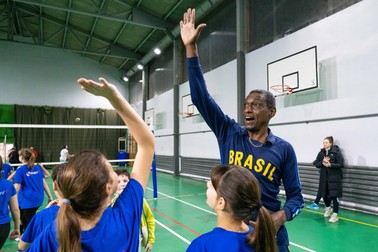 José Francisco Filho la Scoala de volei a Cristinei Pirv
