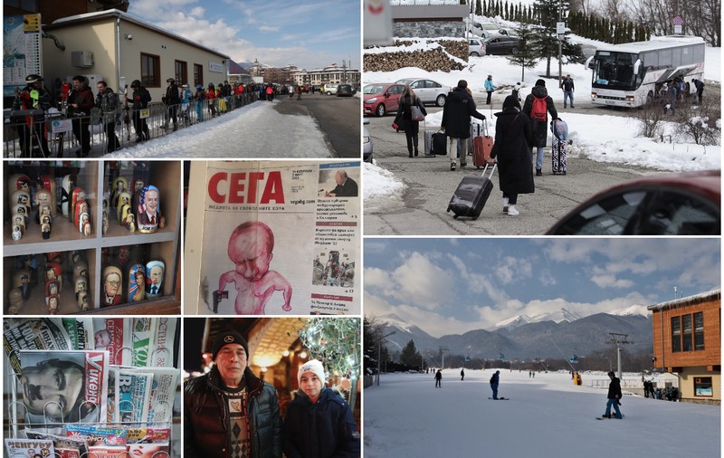 REPORTAJ. Viața în stațiunea de schi Bansko din Bulgaria, locul unde refugiații ucraineni se intersectează cu turiștii ruși, repatriați de urgență spre Moscova