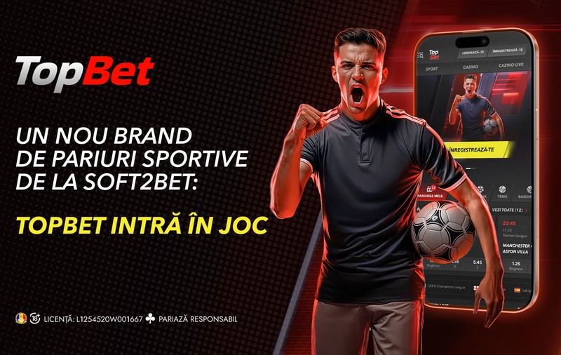 TopBet intră în joc: Noul brand de pariuri sportive marca Soft2Bet din România
