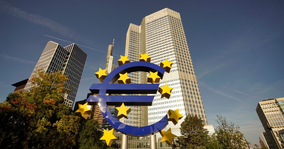 Sediul Băncii Centrale Europene (BCE) din centrul orașului Frankfurt