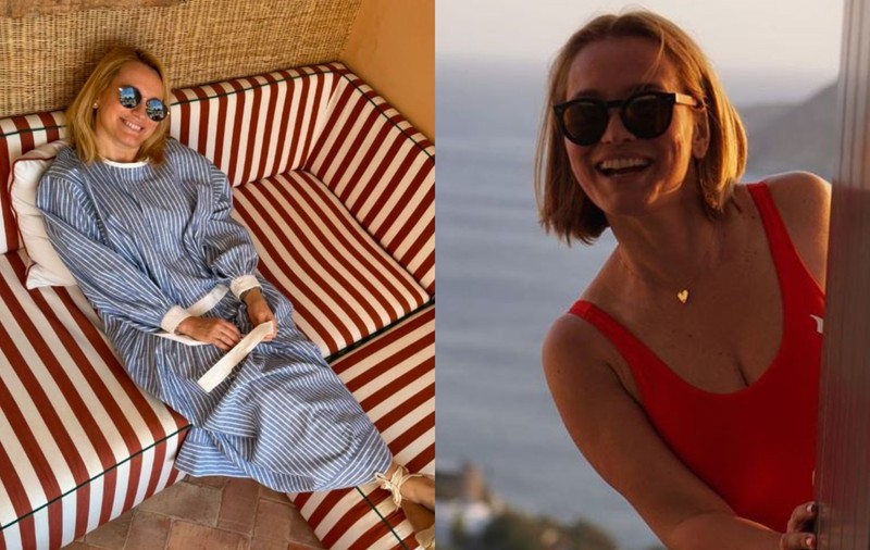Imagini rare cu Andreea Esca în costum de baie. A petrecut câteva zile în Grecia alături de soțul ei