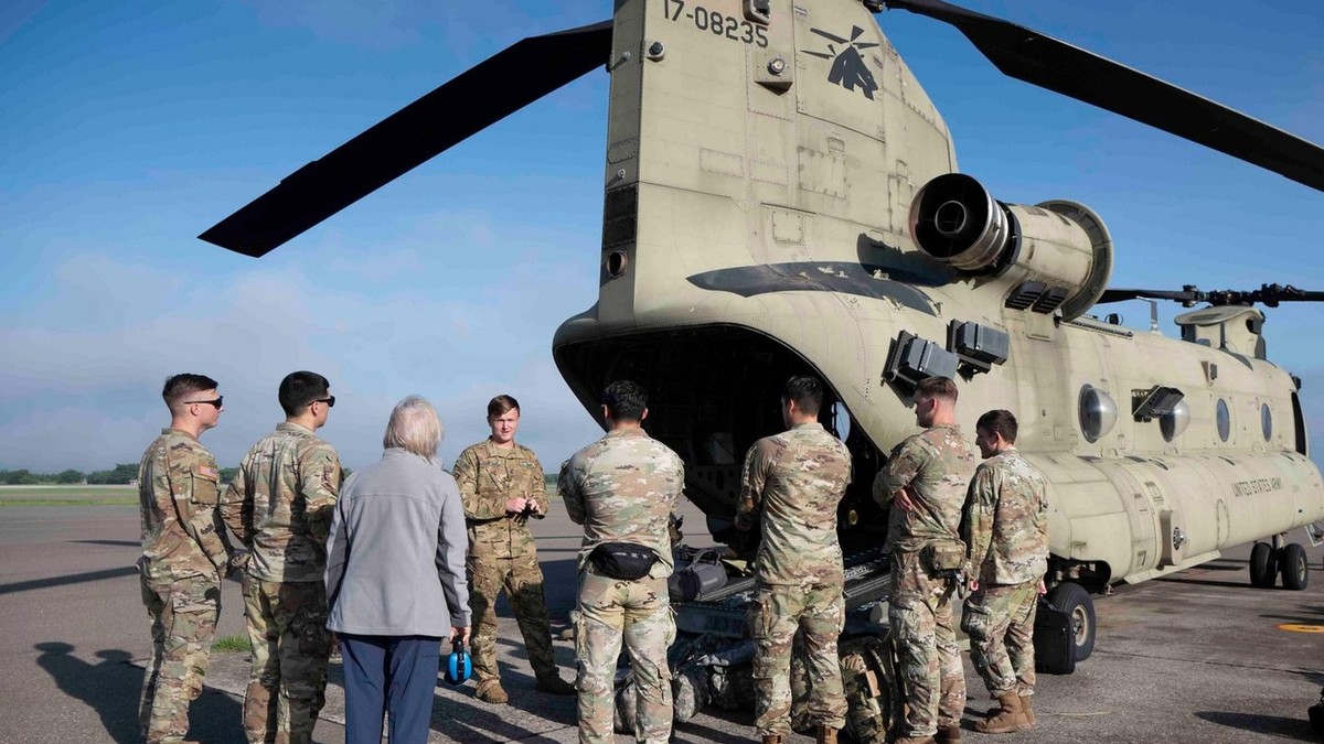Soldați americani la baza aeriană Soto Cano (Honduras) Foto: Profimedia