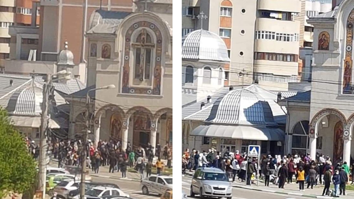 Oamenii s-au înghesuit să ia aghiasmă în Năvodari Foto: focuspress.ro