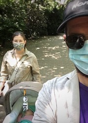 Andrei Crețulescu la plimbare cu familia