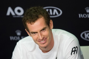 (170114) -- MELBOURNE, Jan. 14, 2017 (Xinhua) -- Andy Murray of Great Britain smiles at the press conference ahead of Australian Open 2017 at Melbourne Park in Melbourne, Australia, Jan. 14, 2017. Australian Open 2017 will take place at Melbourne Park from Jan. 16 to Jan. 29. (Xinhua/Bai Xue) ****Authorized by ytfs**** Xinhua News Agency / eyevine Contact eyevine for more information about using this image: T: +44 (0) 20 8709 8709 E: info@eyevine.com http://www.eyevine.com January , 2017