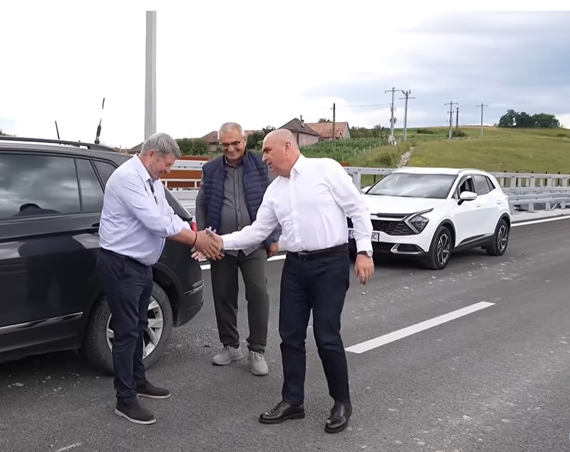 Ilie Bolojan a fost plimbat cu mașina de Dorinel Umbrărescu, șeful UMB, pe șantierul Autostrăzii Transilvania A3. Care este stadiul lucrărilor