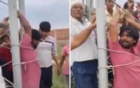 Sătui de internetul prost, sătenii l-au legat de stâlp pe angajatul venit să verifice problema, în India