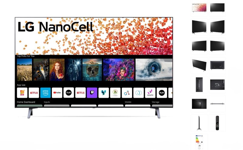 Televizor LG 43NANO753PR, 108 cm, Smart, 4K Ultra HD, LED, Clasa G