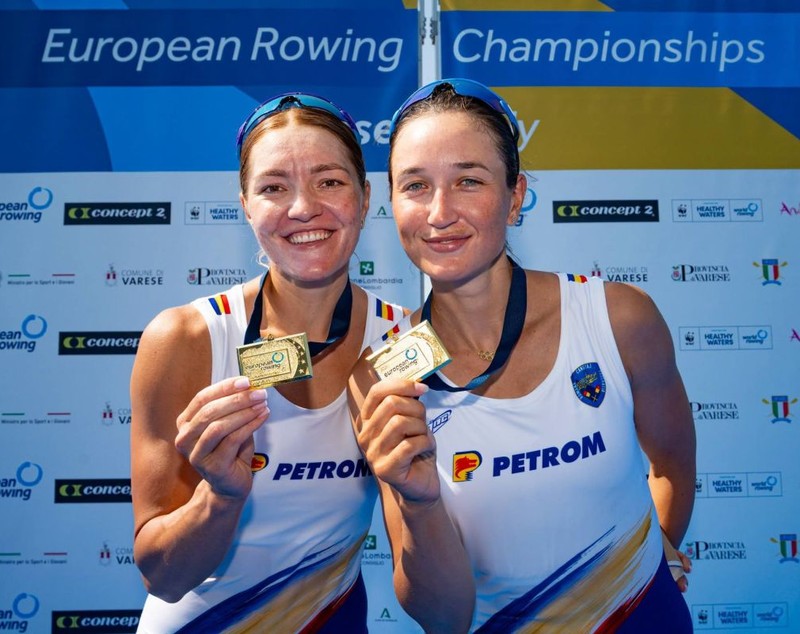4 medalii pentru România la CE de canotaj de la Varese: două titluri și un nou record european stabilit de Simona Radiș și Adriana Adam