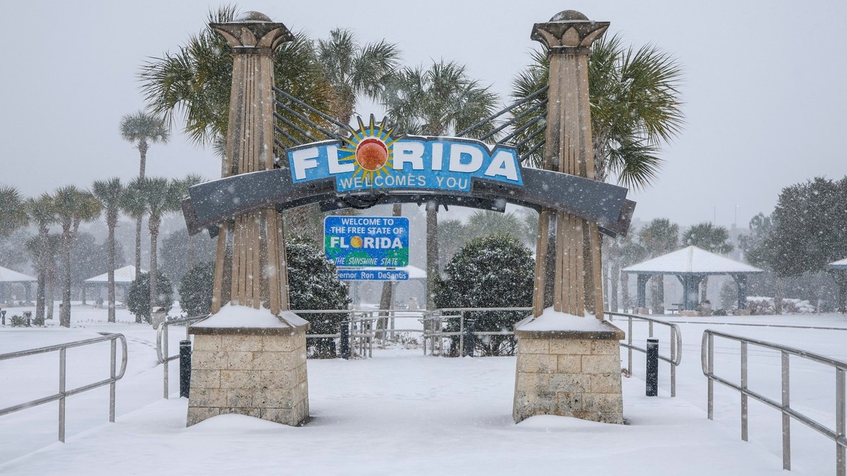 zăpadă în florida