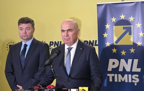 Deputatul Marilen Pirtea și președintele PNL Ilie Bolojan 