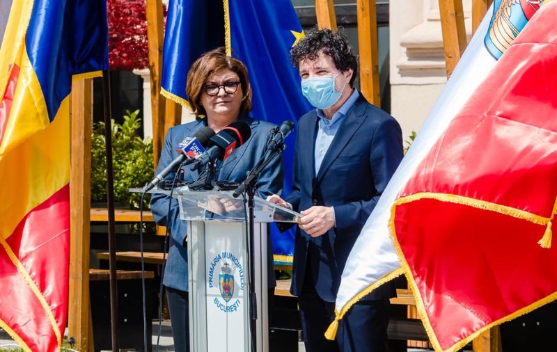 Trenul metropolitan și reabilitarea liniilor de tramvai, priorități discutate de Nicușor Dan și comisarul european Adina Vălean
