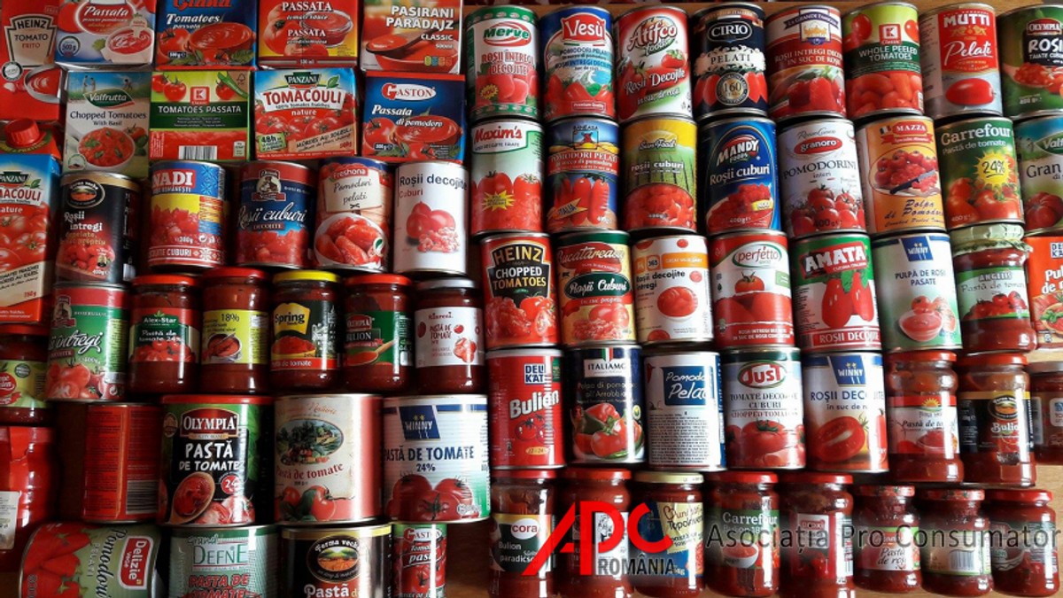 78% din bulionul și pasta de tomate trebuie retrase de pe piață